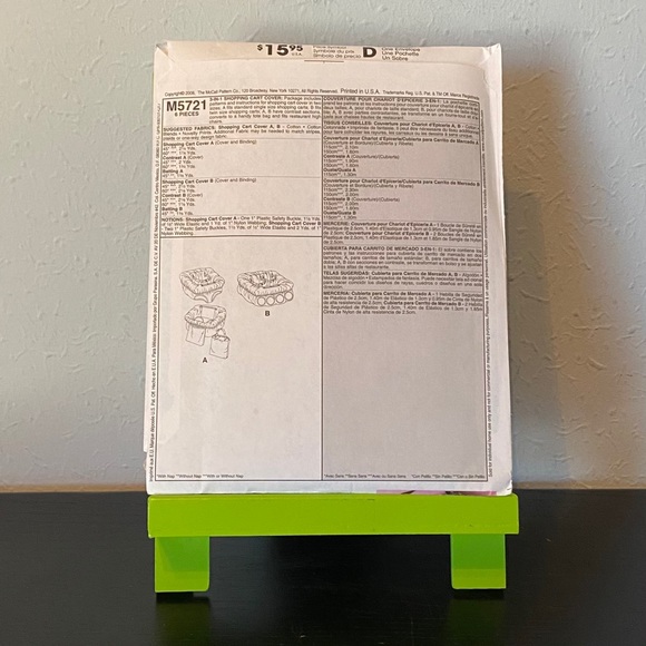 NEW! McCall’s M5721 3-in-1 Shopping Cart Cover - Picture 2 of 2